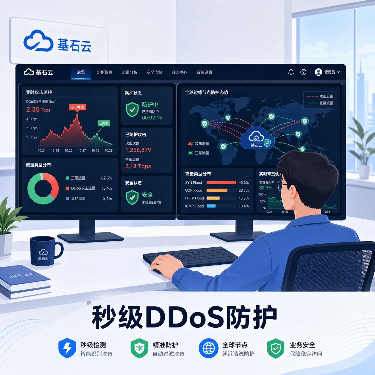 短时超大流量DDoS突袭防护实操