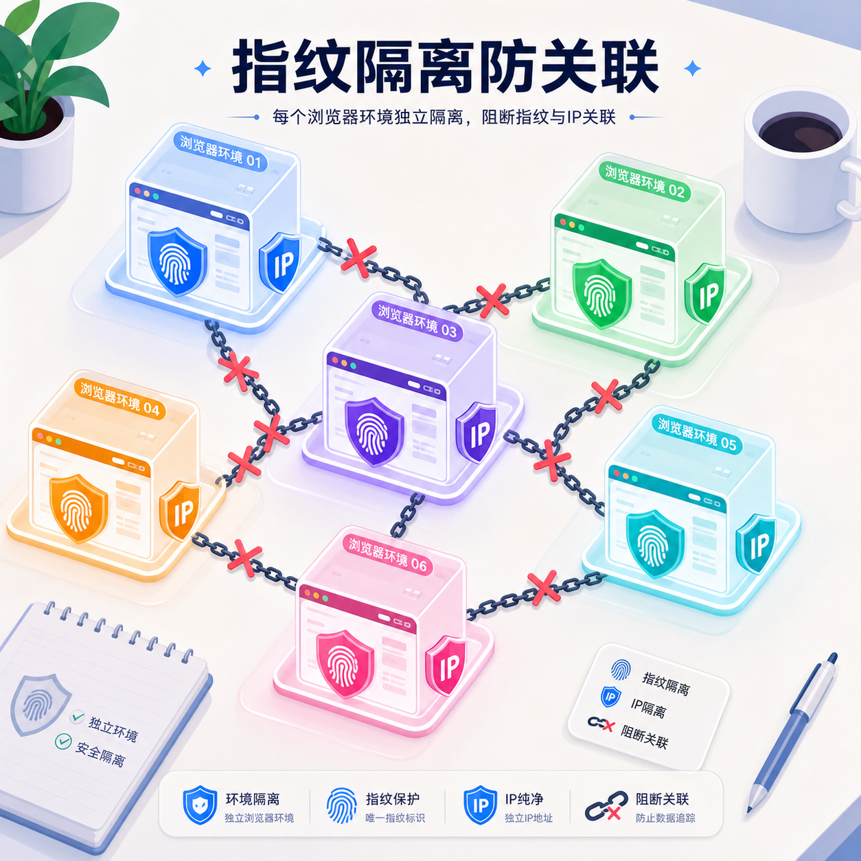 多账号设备指纹隔离防污染 多账号设备指纹隔离防污染