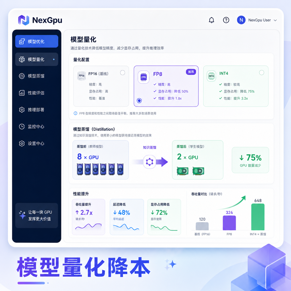模型量化面板提升吞吐