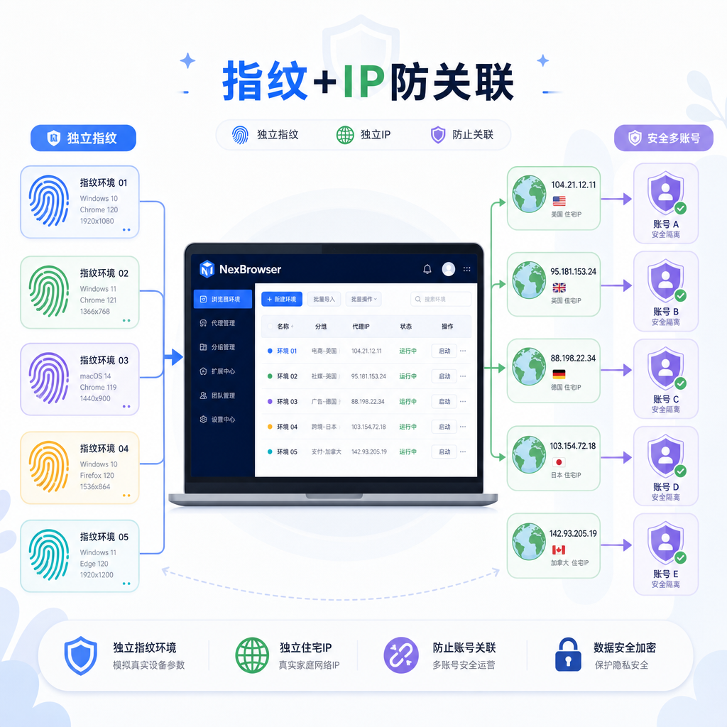 多账号防关联：VPN不够，指纹+IP这样配