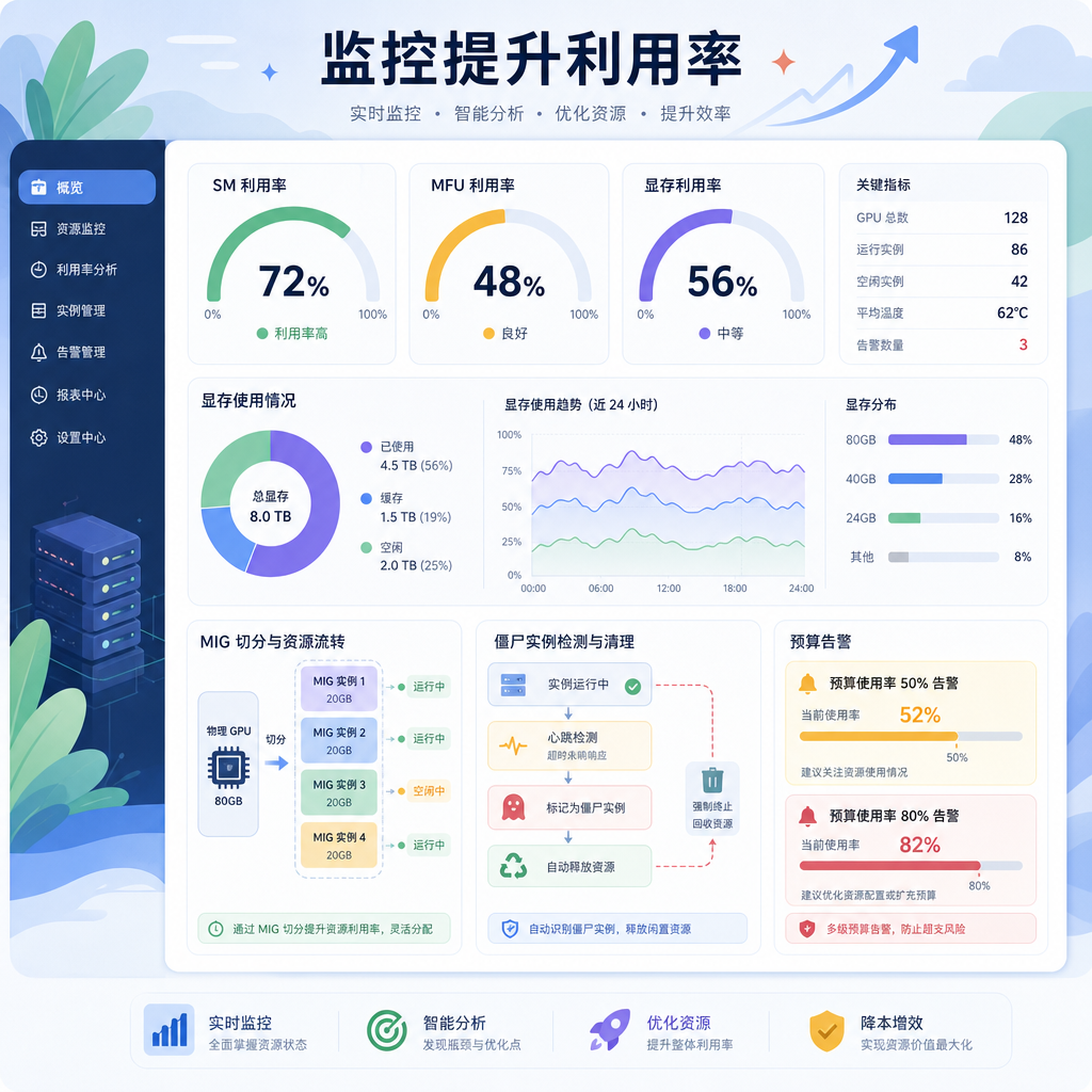 GPU利用率仪表盘与MFU监控