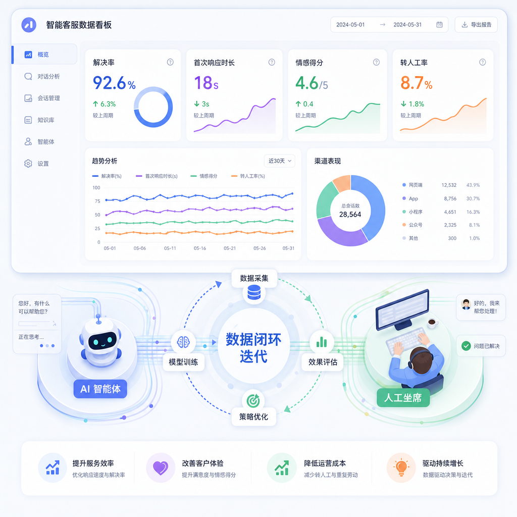 仪表盘监控解决率情感分闭环 仪表盘监控解决率情感分闭环
