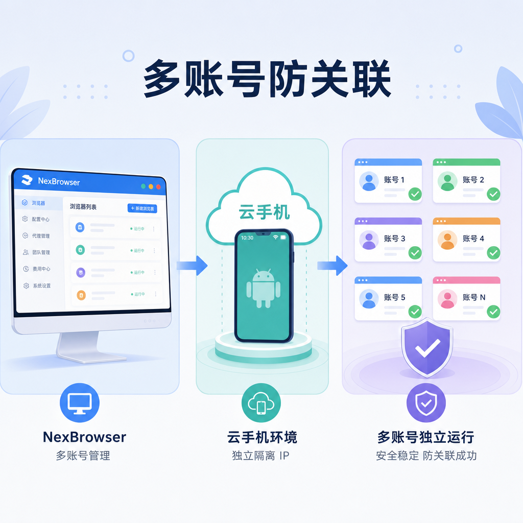 指纹配云手机：多账号防关联实操