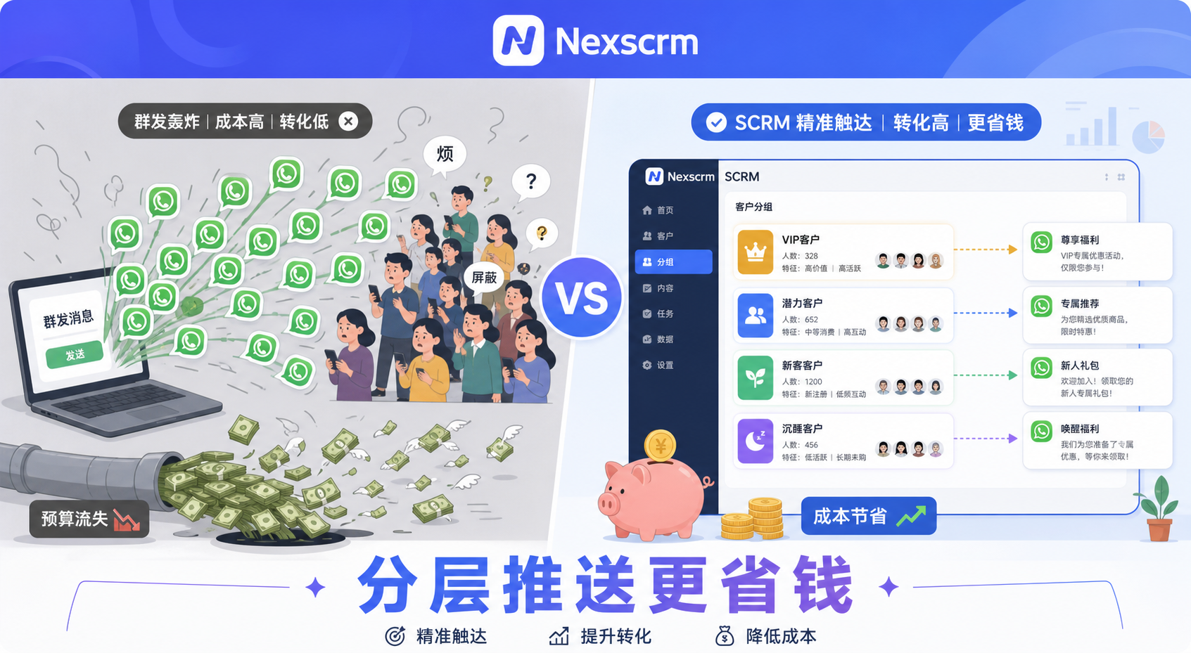 全量广播与标签分层推送对比