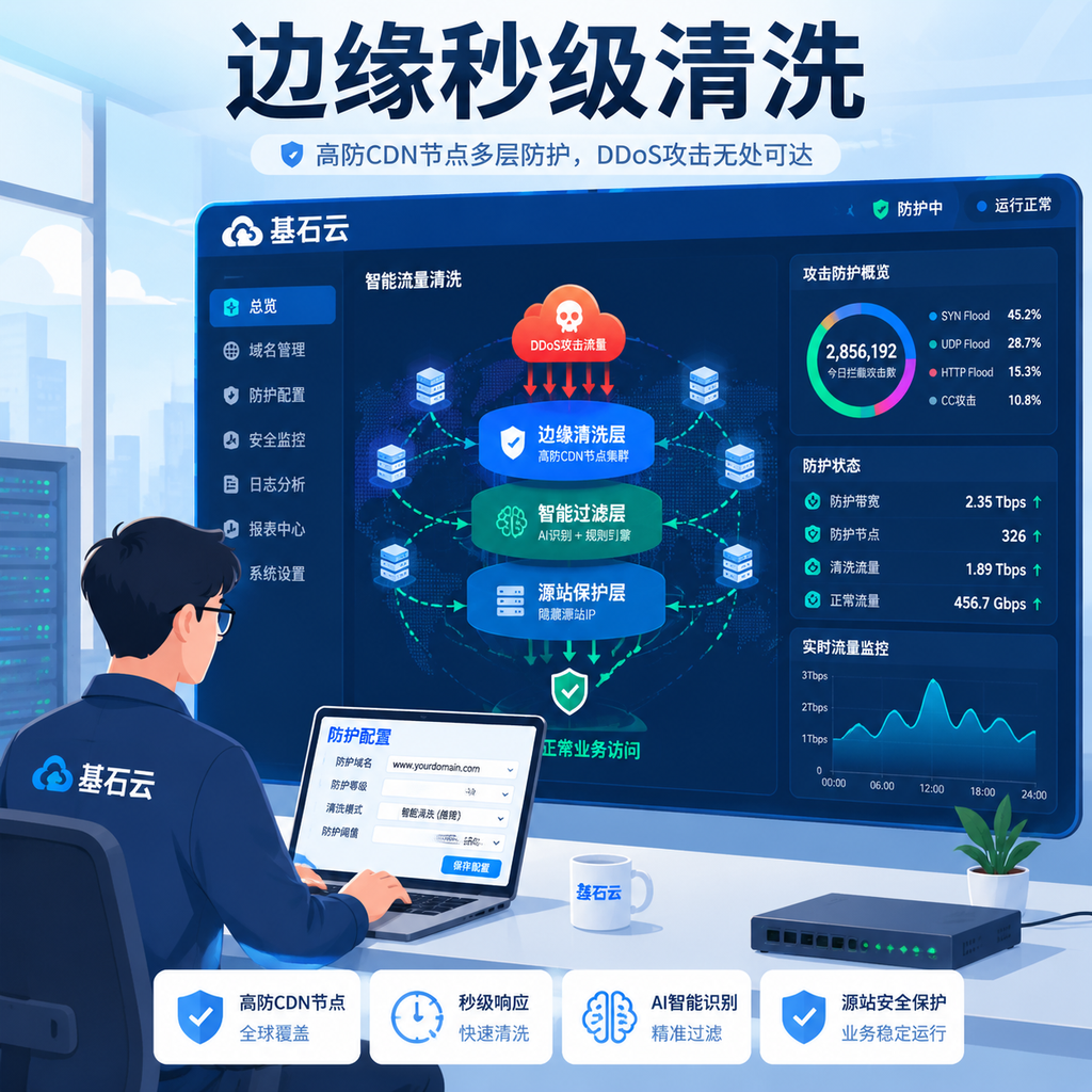工程师配置边缘高防CDN清洗 工程师配置边缘高防CDN清洗