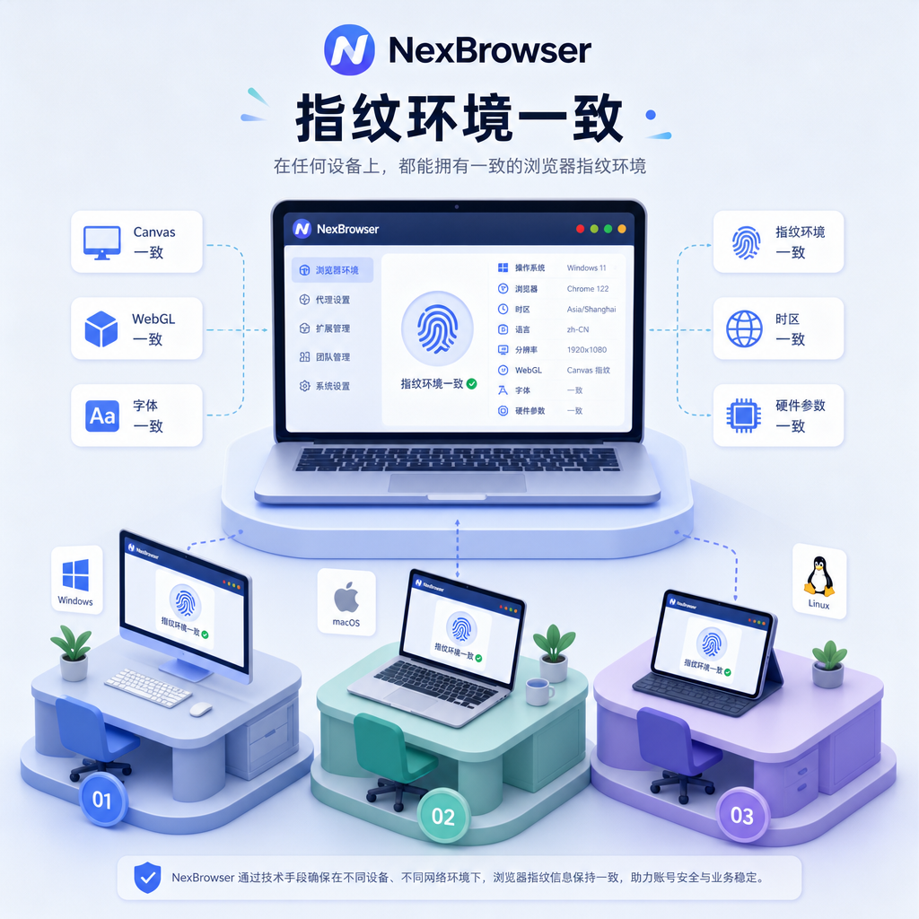 多账号独立一致指纹环境工作站