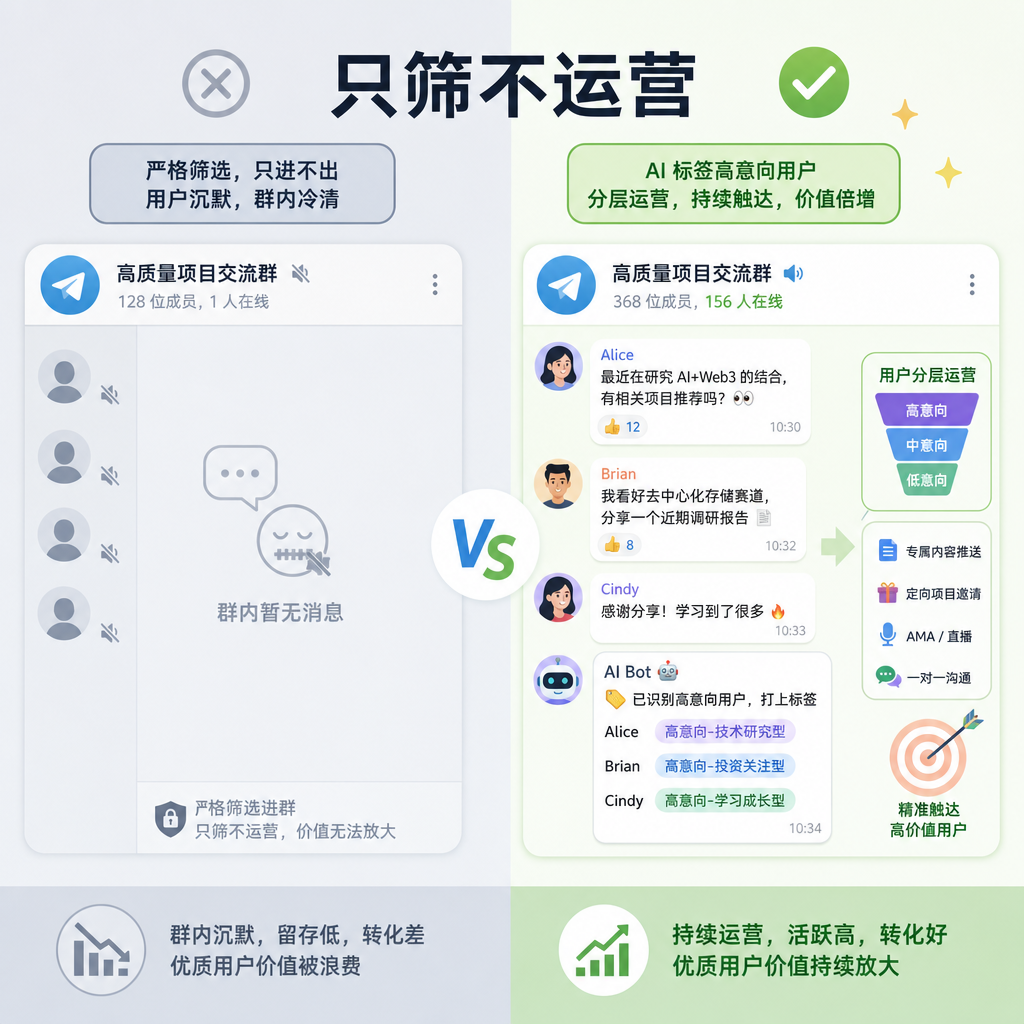 严格筛选与持续运营对比