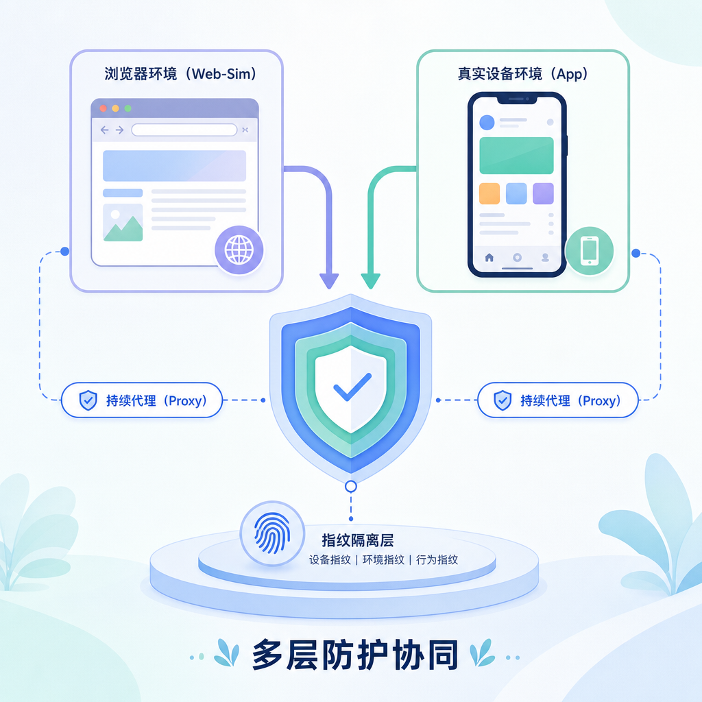 浏览器设备多层防护协同流程