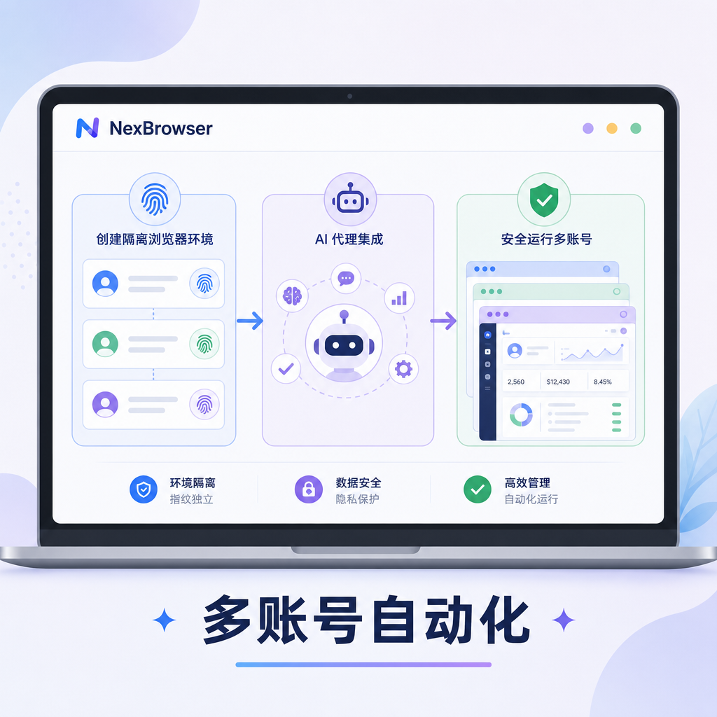 AI代理+指纹浏览器：多账号自动化实操