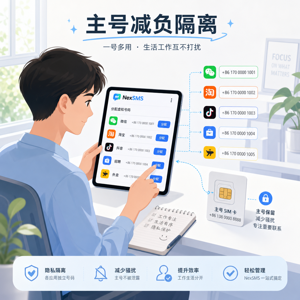 用户用虚拟号码隔离主号绑定