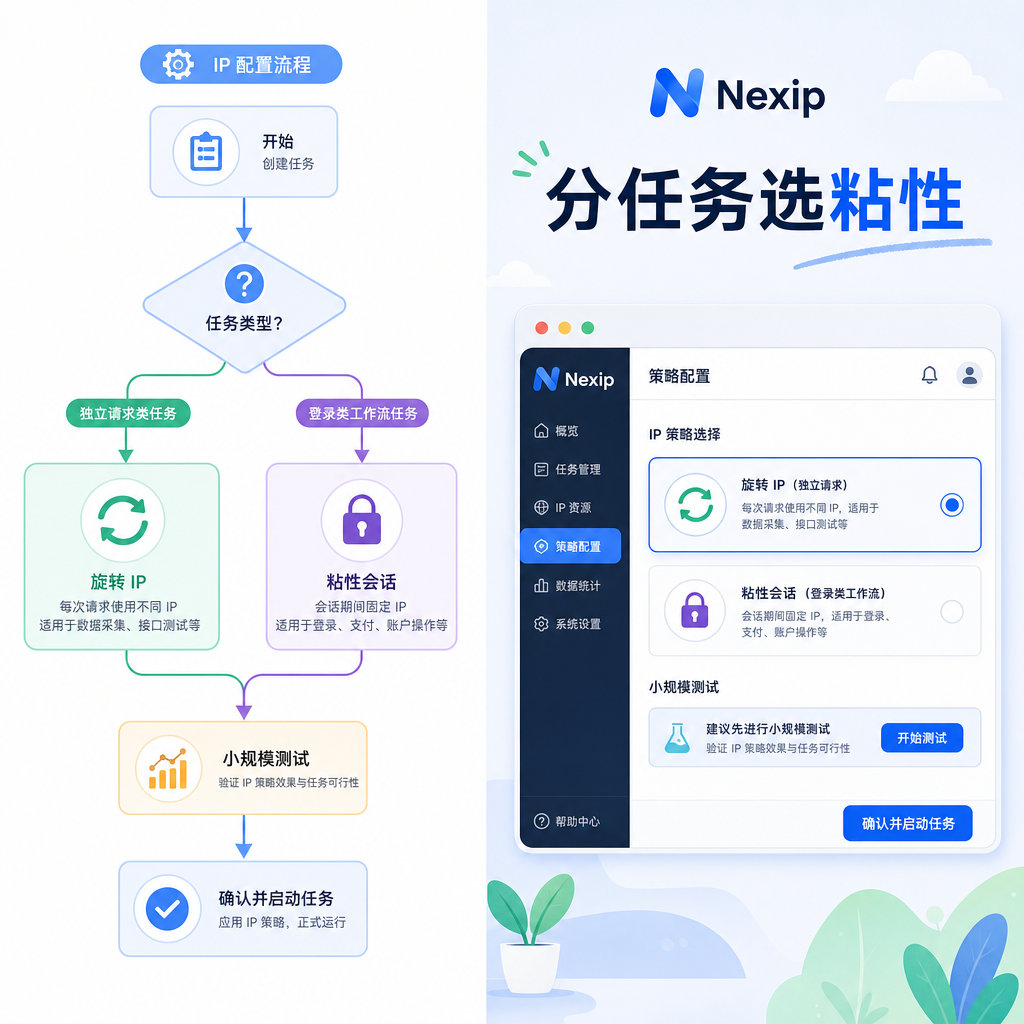 分清任务类型配置粘性会话流程