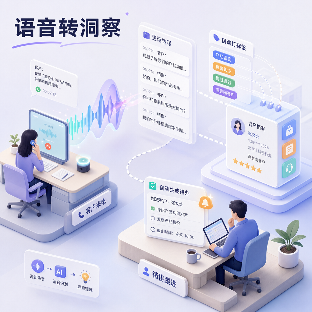 语音转录更新客户画像与任务