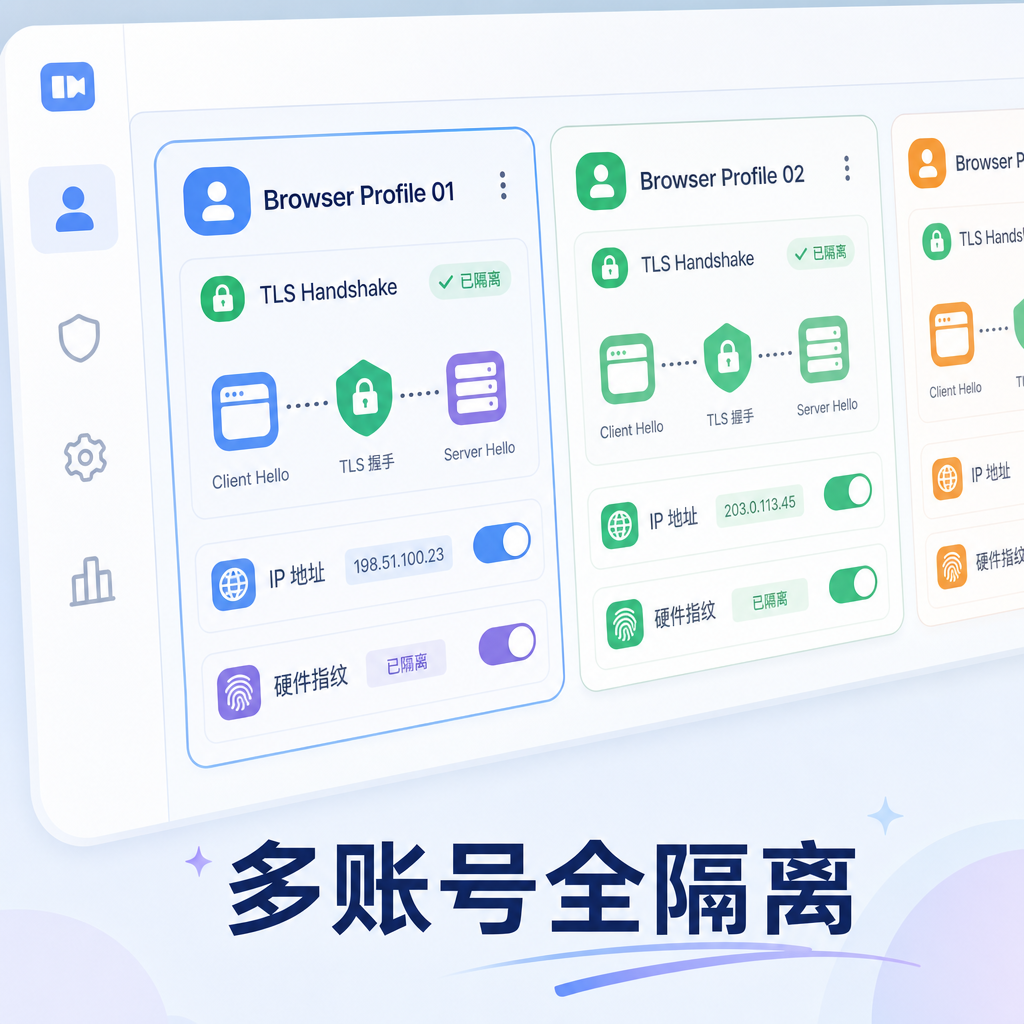 多账号TLS指纹隔离界面特写