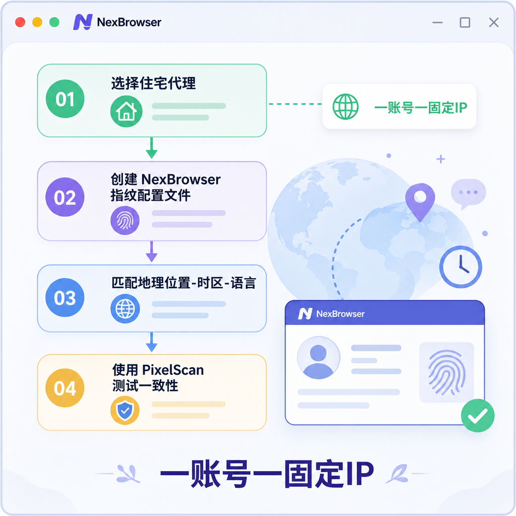 指纹浏览器绑定住宅代理流程