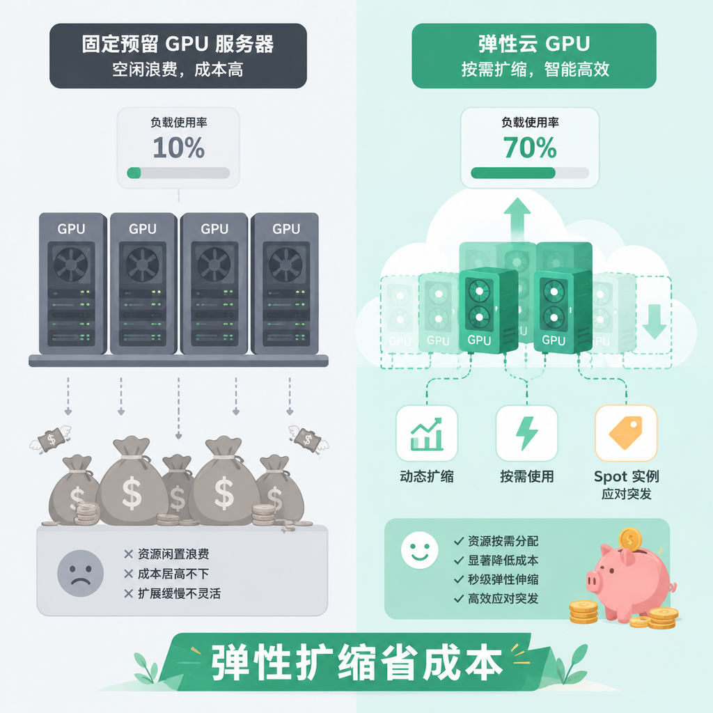 固定预留对比弹性GPU扩缩