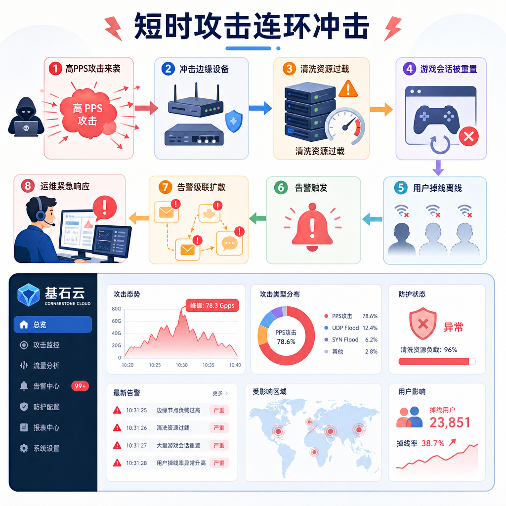 短时高包率攻击引发告警风暴 短时高包率攻击引发告警风暴