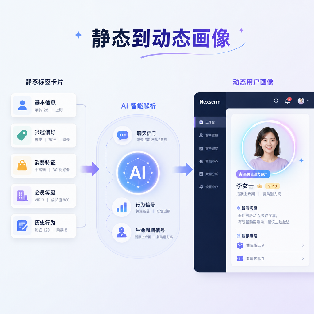 AI信号驱动静态标签变动态画像