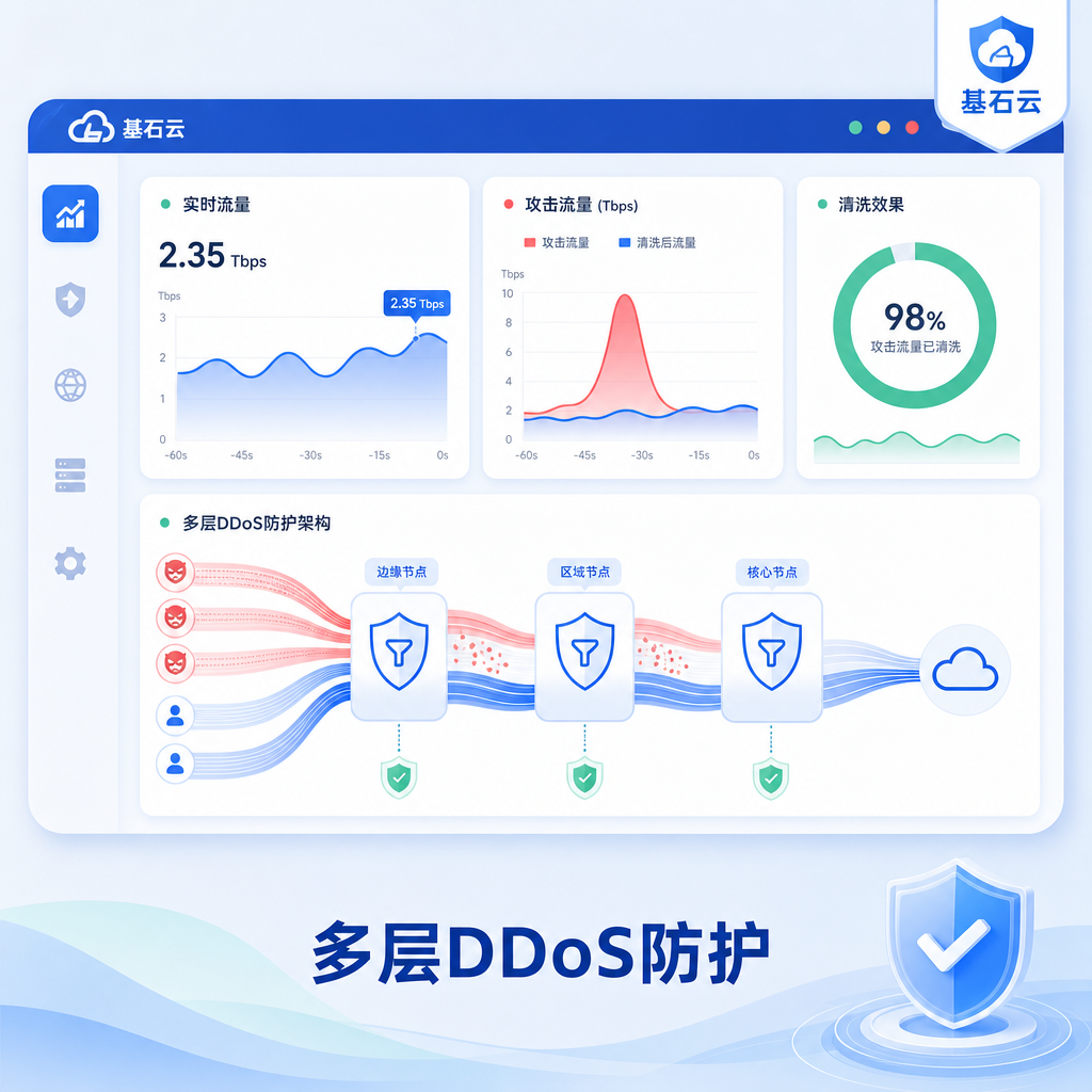 高防CDN怎么防多层DDoS？329次Tbps激增2026
