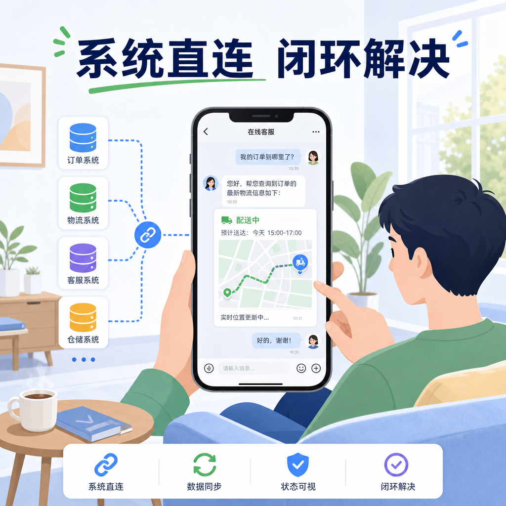 系统数据互通让用户直接获取物流状态。 系统数据互通让用户直接获取物流状态。
