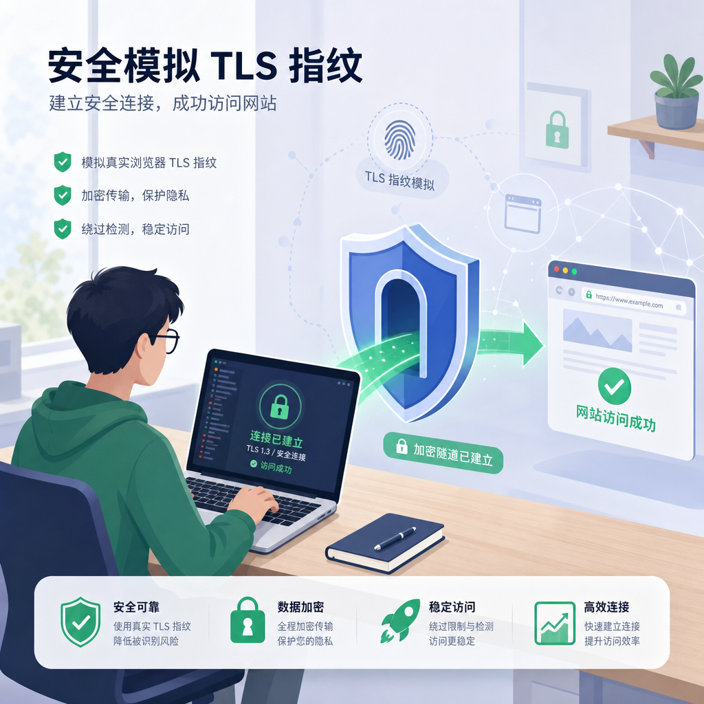 成功模拟TLS指纹并安全通过网站防火墙。
