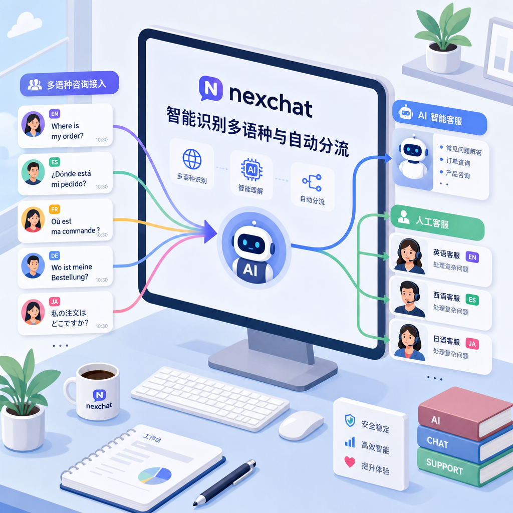 系统自动识别多语种并进行客服智能分流 系统自动识别多语种并进行客服智能分流