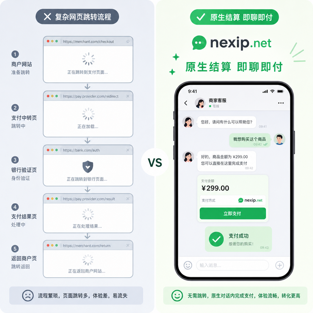原生钱包免去跳转流程，支持对话框内即时结算