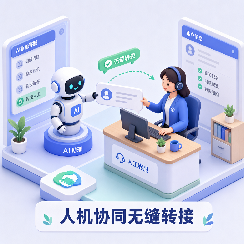 智能客服将对话数据无缝同步给人工座席