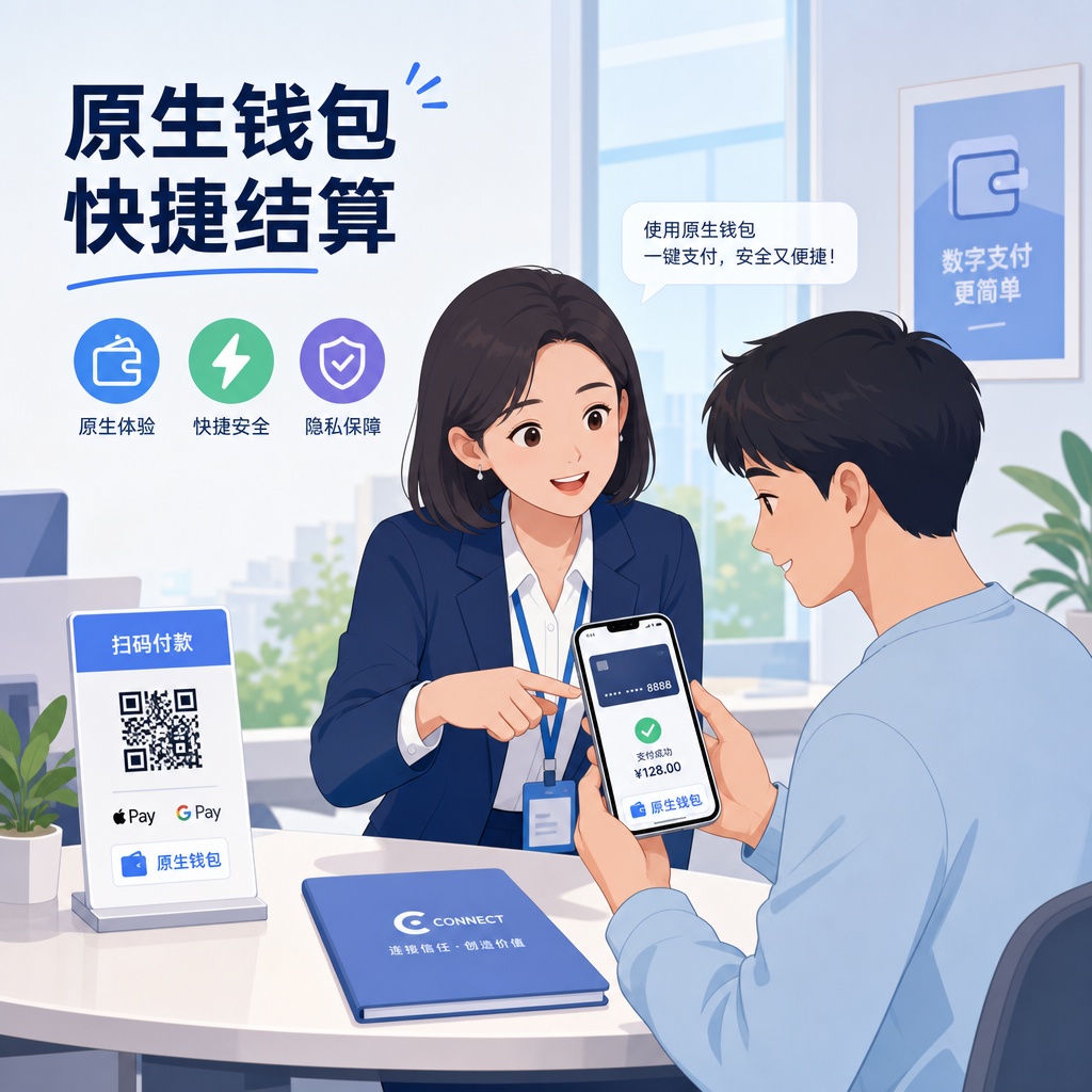 顾问指导用户通过原生钱包完成快捷结算。