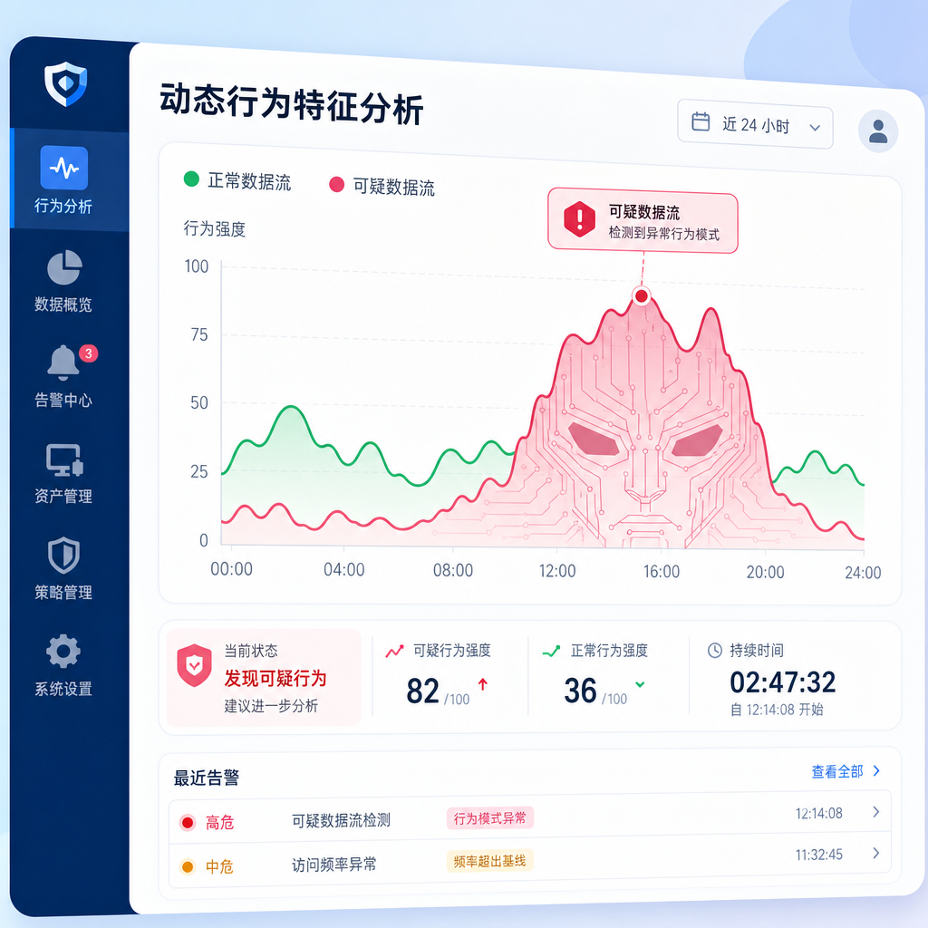 系统通过动态行为特征分析精准识别深度隐藏的僵尸网络