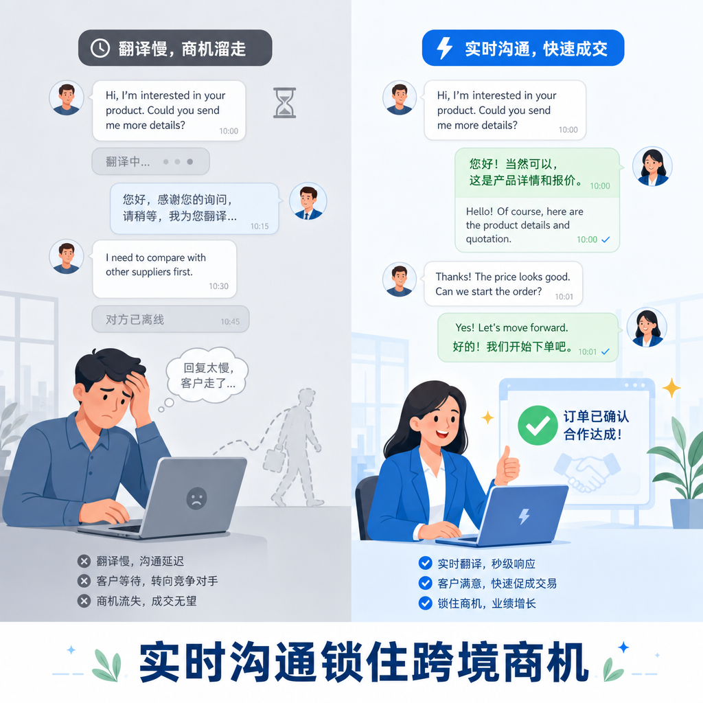 翻译响应速度对跨境商家留住客户的影响