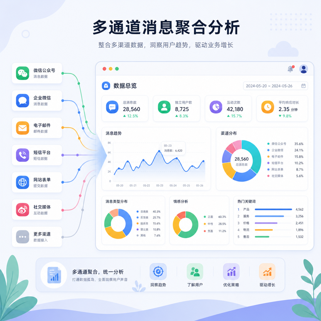 多设备客户消息在统一后台进行聚合与分析 多设备客户消息在统一后台进行聚合与分析