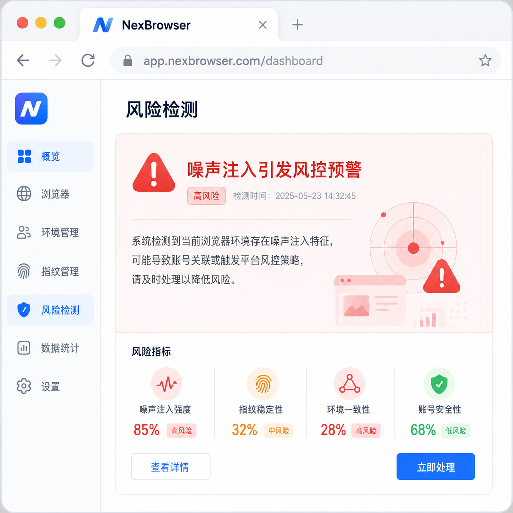 噪声注入导致账号触发了风控系统的预警。 噪声注入导致账号触发了风控系统的预警。