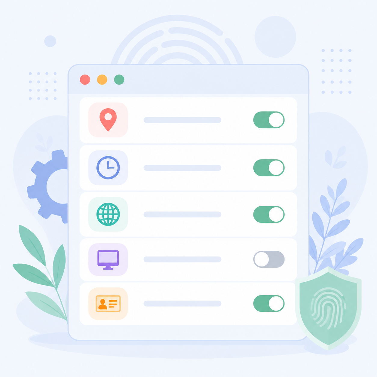 Adjustable Fingerprint Parameters