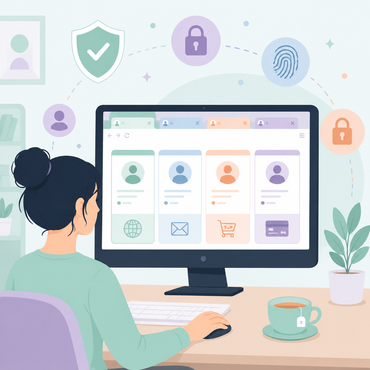Multi-Account Secure Browsing