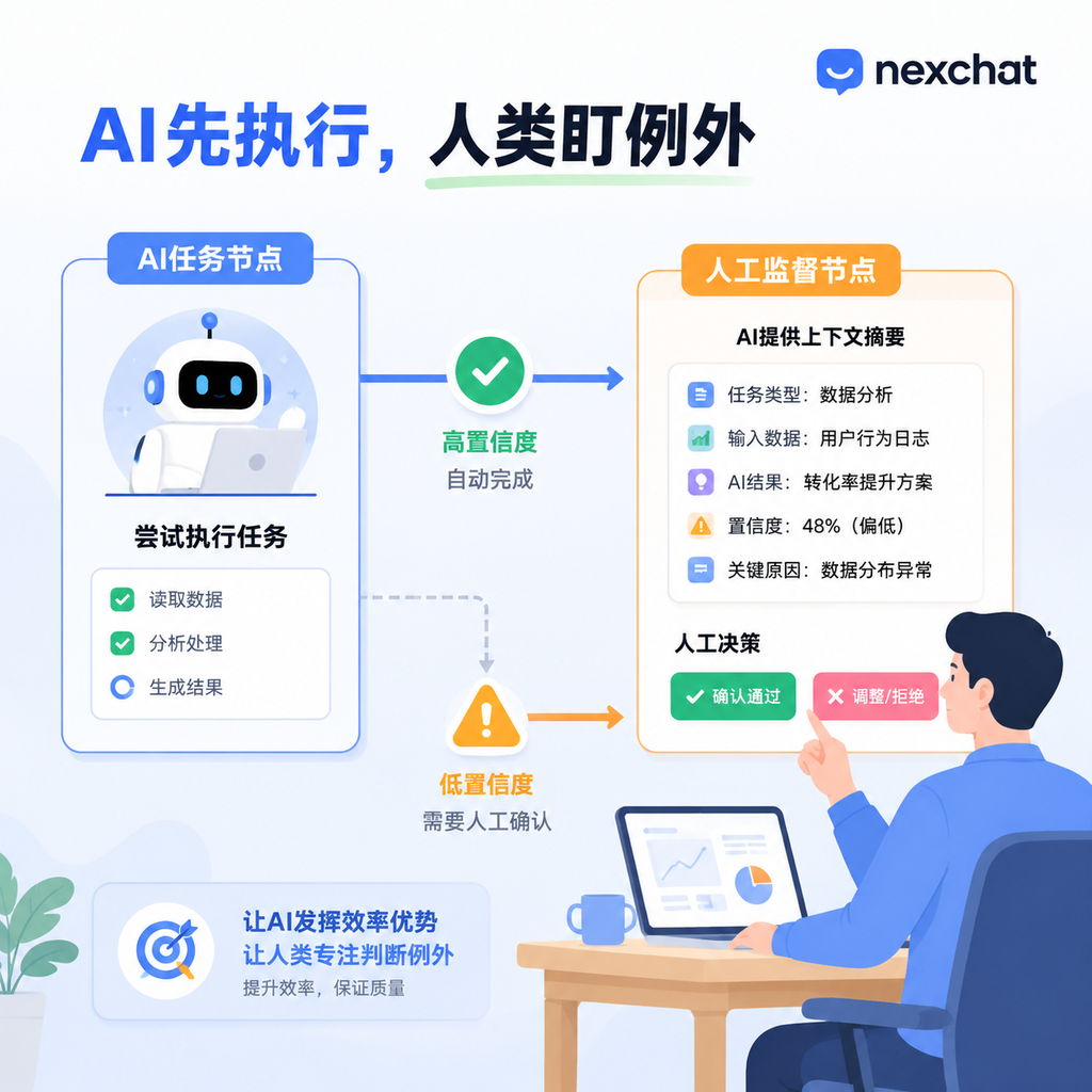AI执行任务遇异常自动升级人工处理 AI执行任务遇异常自动升级人工处理