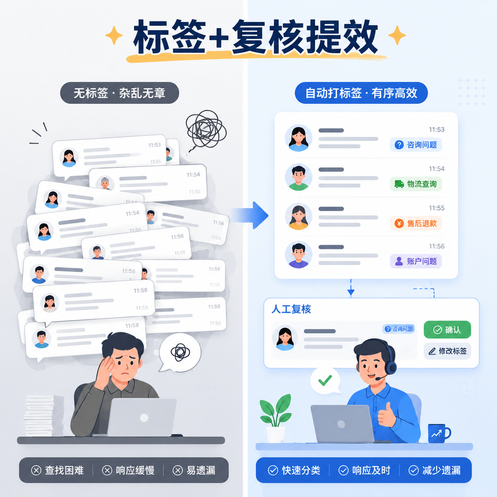 标签体系与人工复核的左右对比 标签体系与人工复核的左右对比