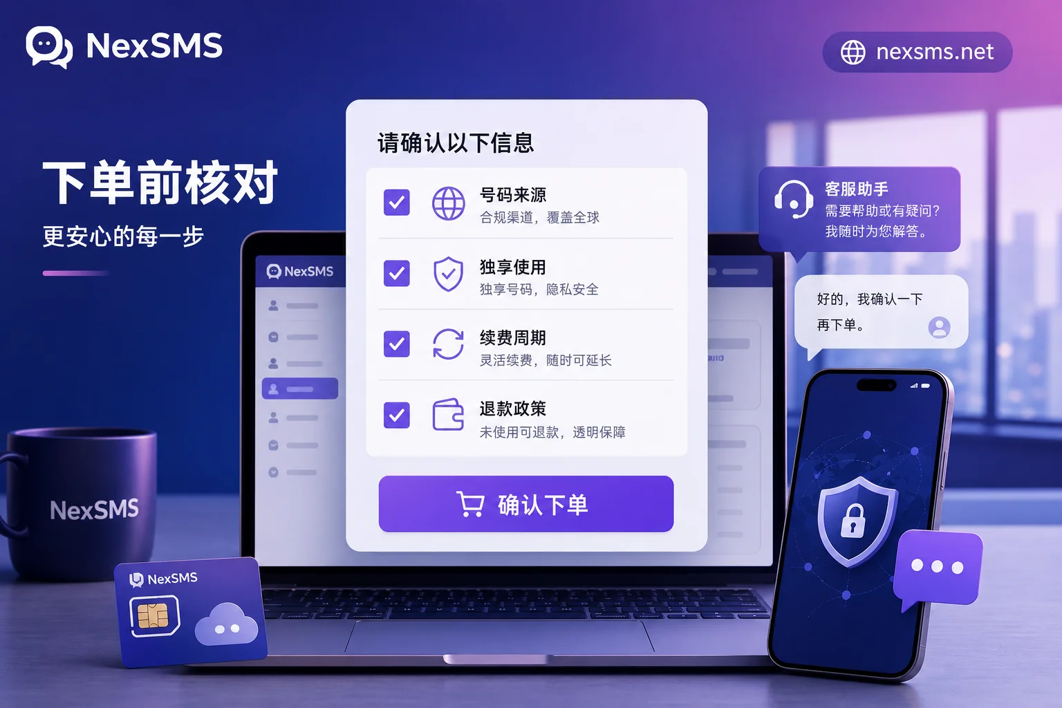 下单前核对清单示意图 下单前核对清单示意图