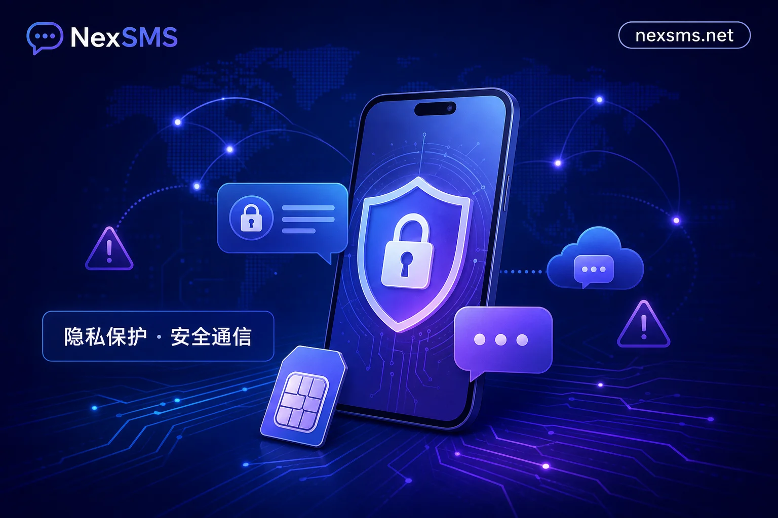 Phone and lock, symbolizing primary number privacy protection