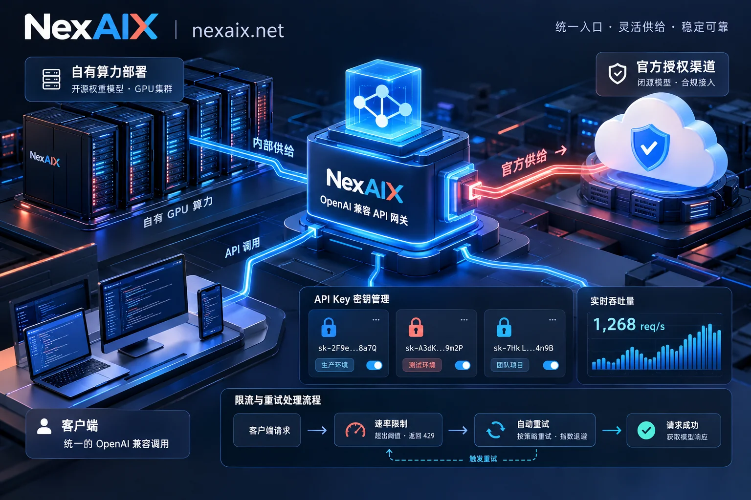 大模型 API 生产环境高可用与安全指南：应对单点故障、Key 泄露与算力限流