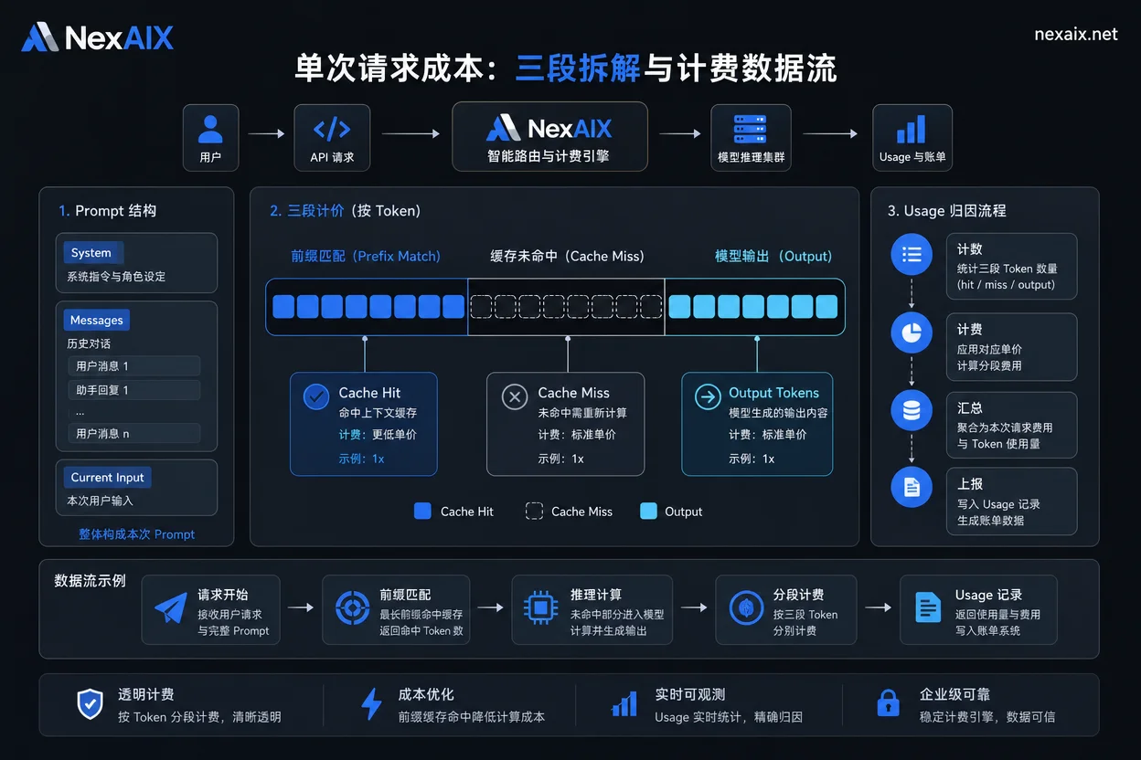 单次请求成本三段拆解与计费数据流 单次请求成本三段拆解与计费数据流