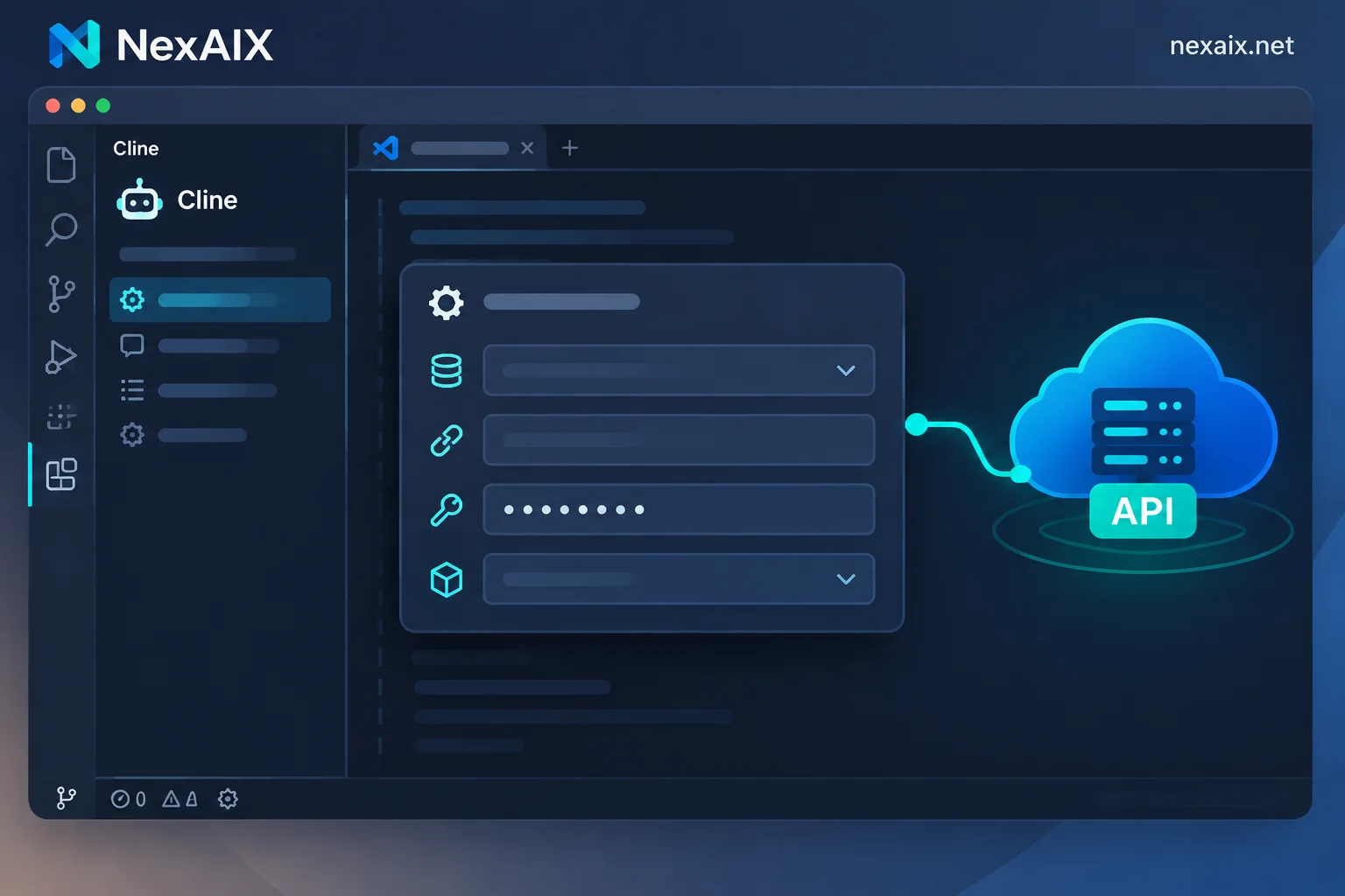 在 Cline 设置中配置 OpenAI 兼容端点的示意图