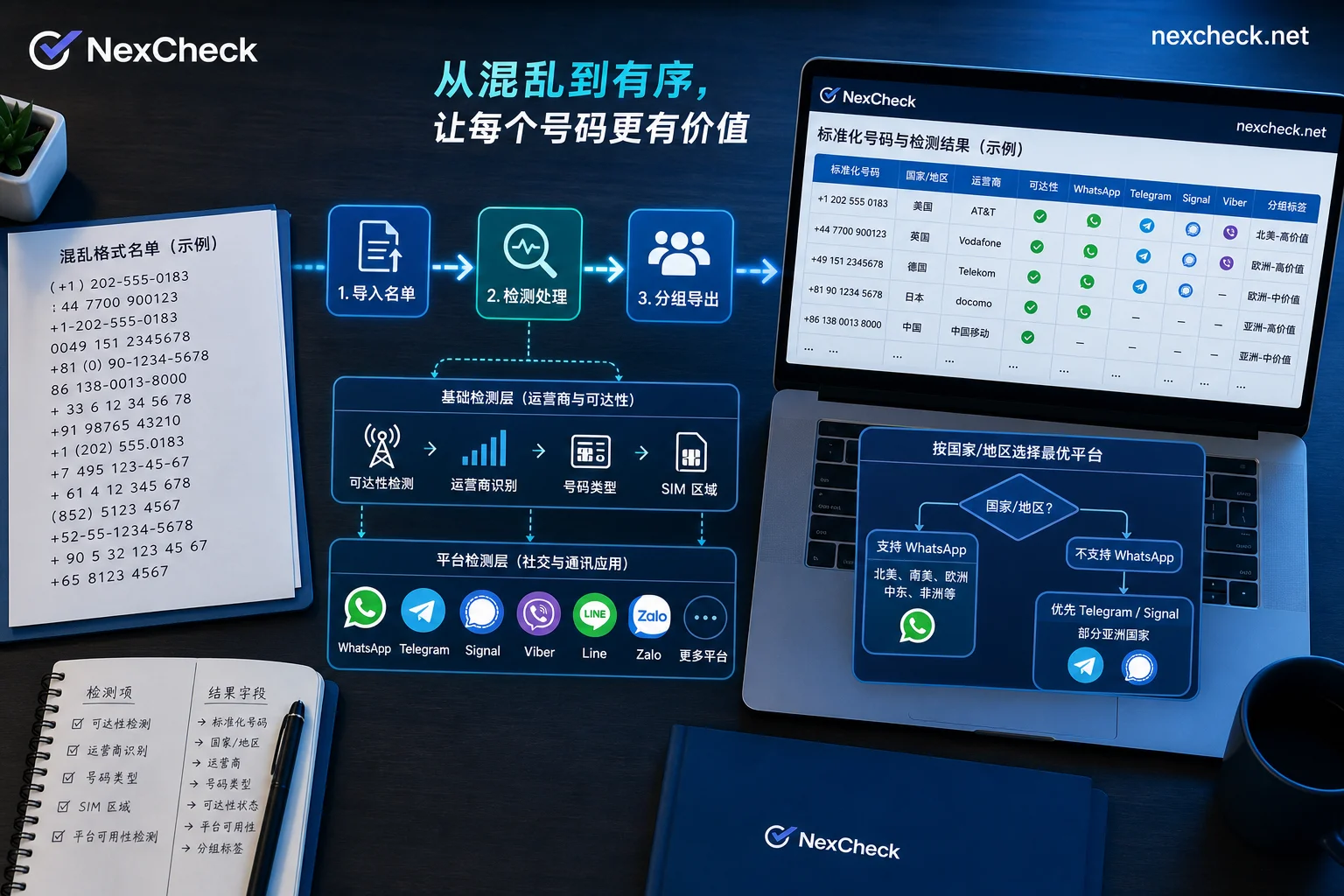 号码检测平台怎么选与用？从名单格式到分层检测的完整方案