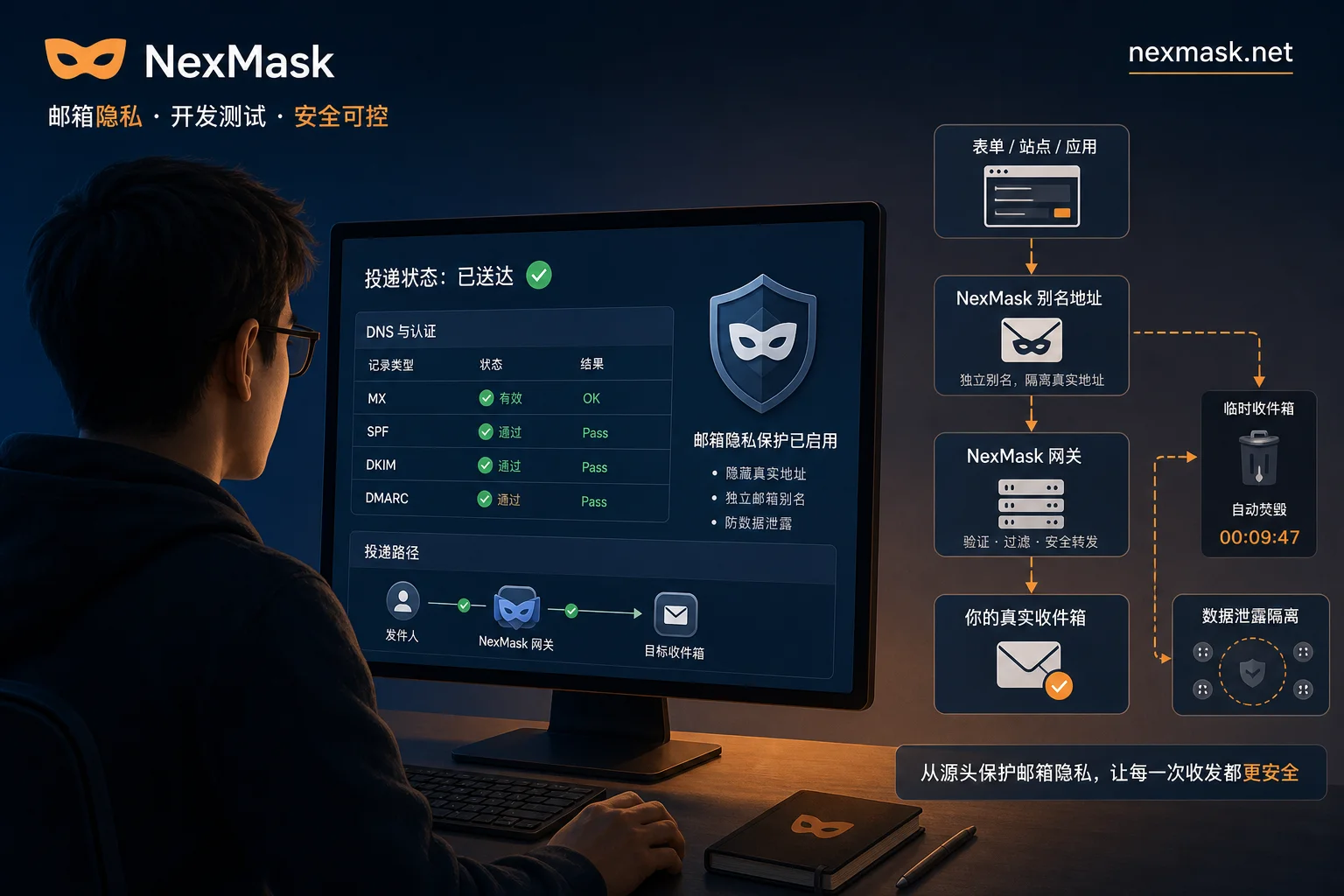 NexMask邮件转发收不到？5步排查退信与垃圾箱