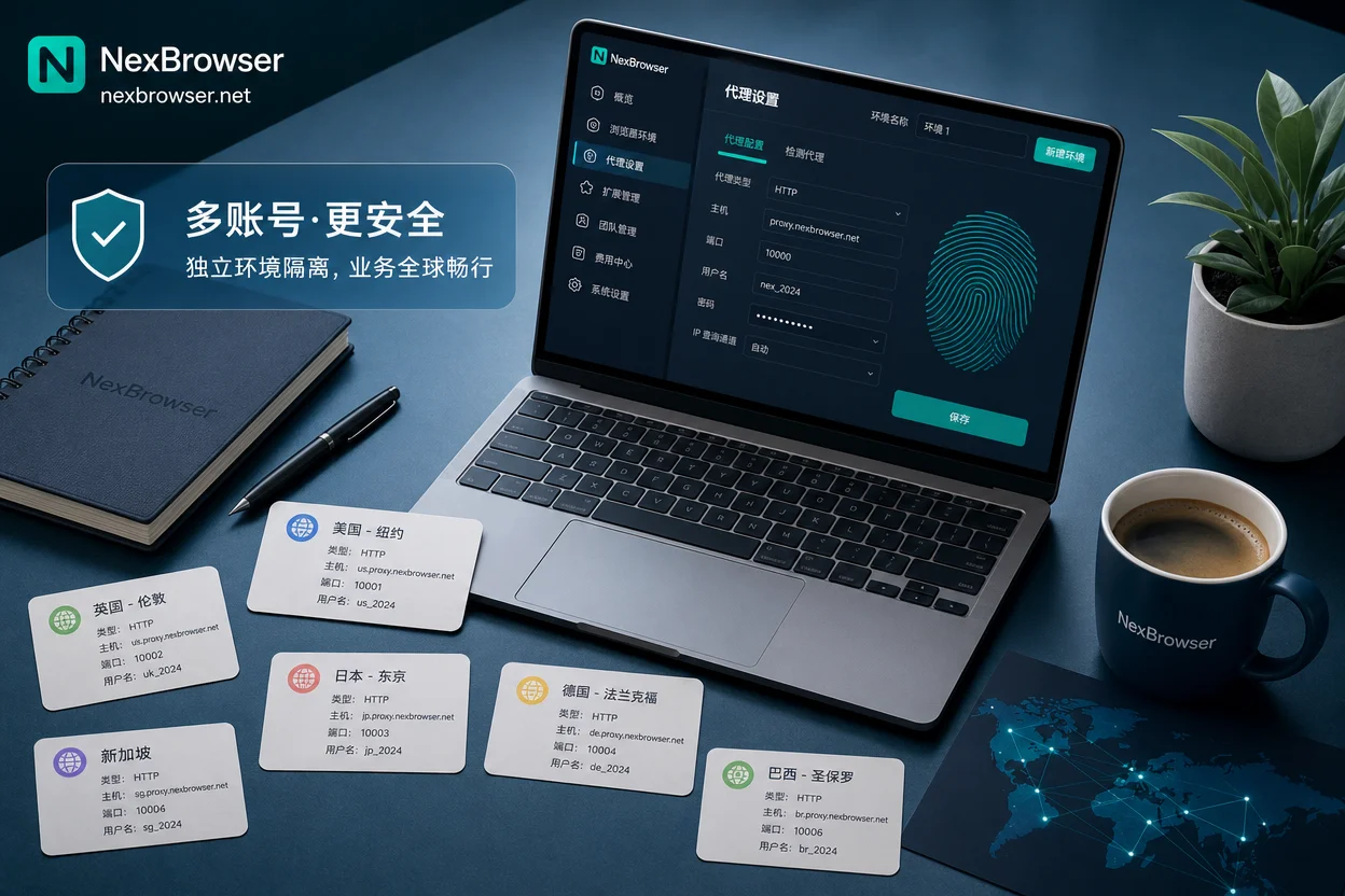 代理设置与参数卡片