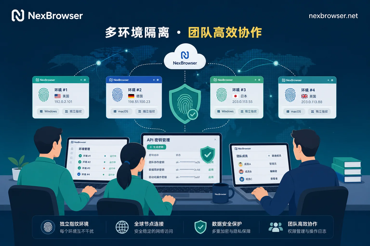 团队多账号环境协作示意图