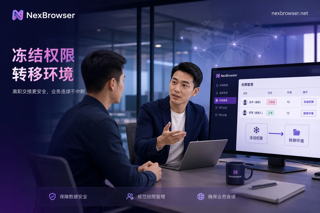 冻结权限与转移环境示意 冻结权限与转移环境示意