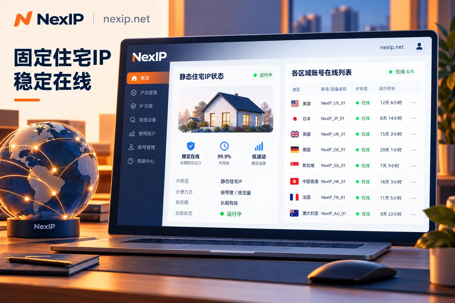 静态住宅IP配置场景展示