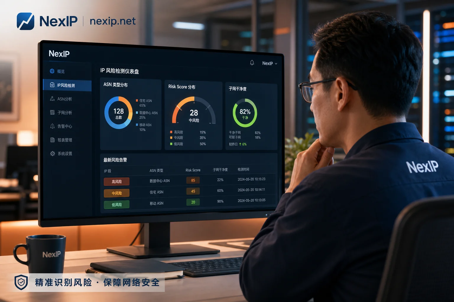 代理IP风险检测操作界面示意图