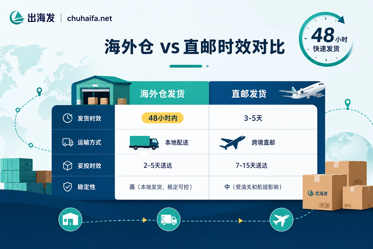 海外仓与直邮时效对比