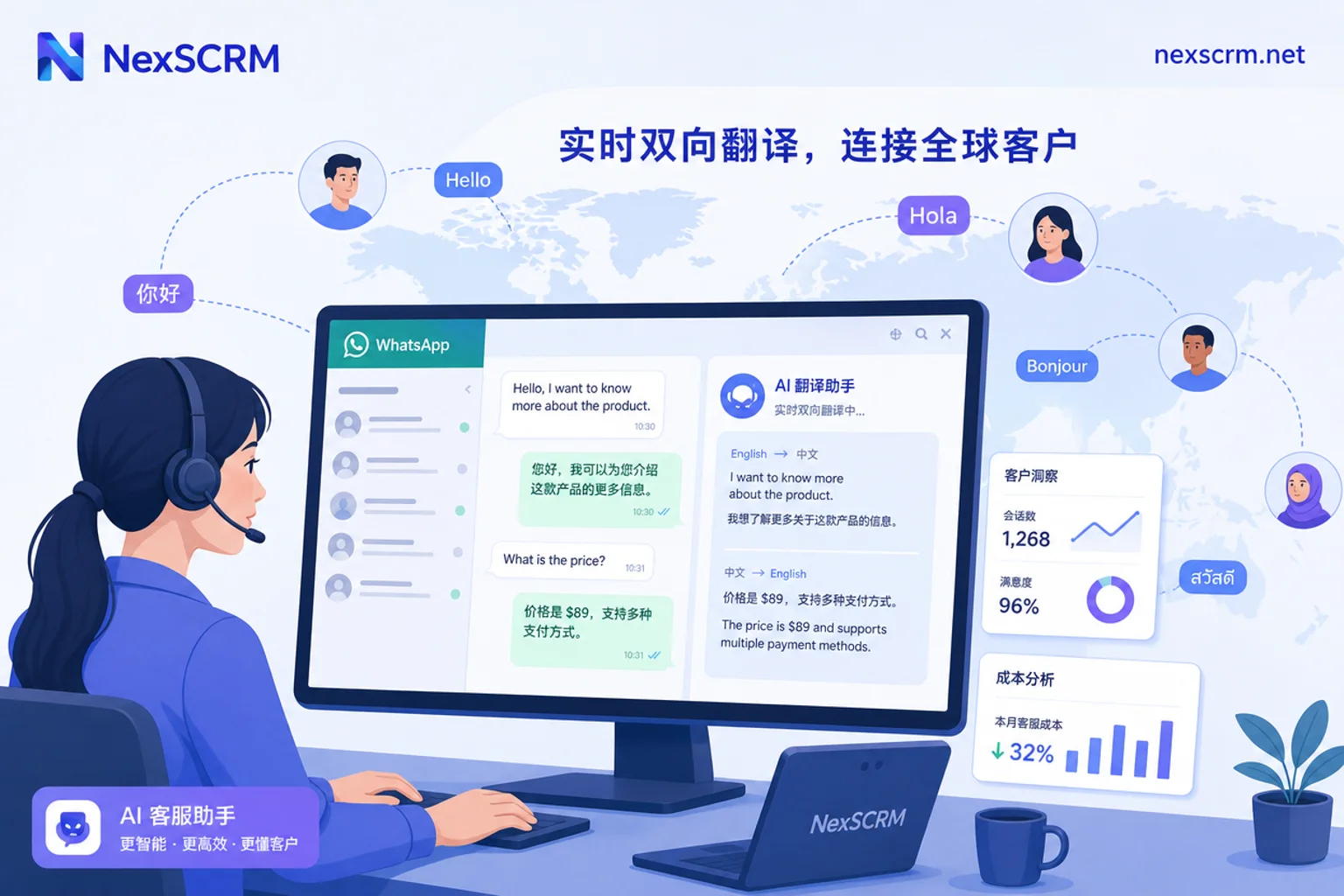 AI客服助手怎么选？4条判据+单条成本算式